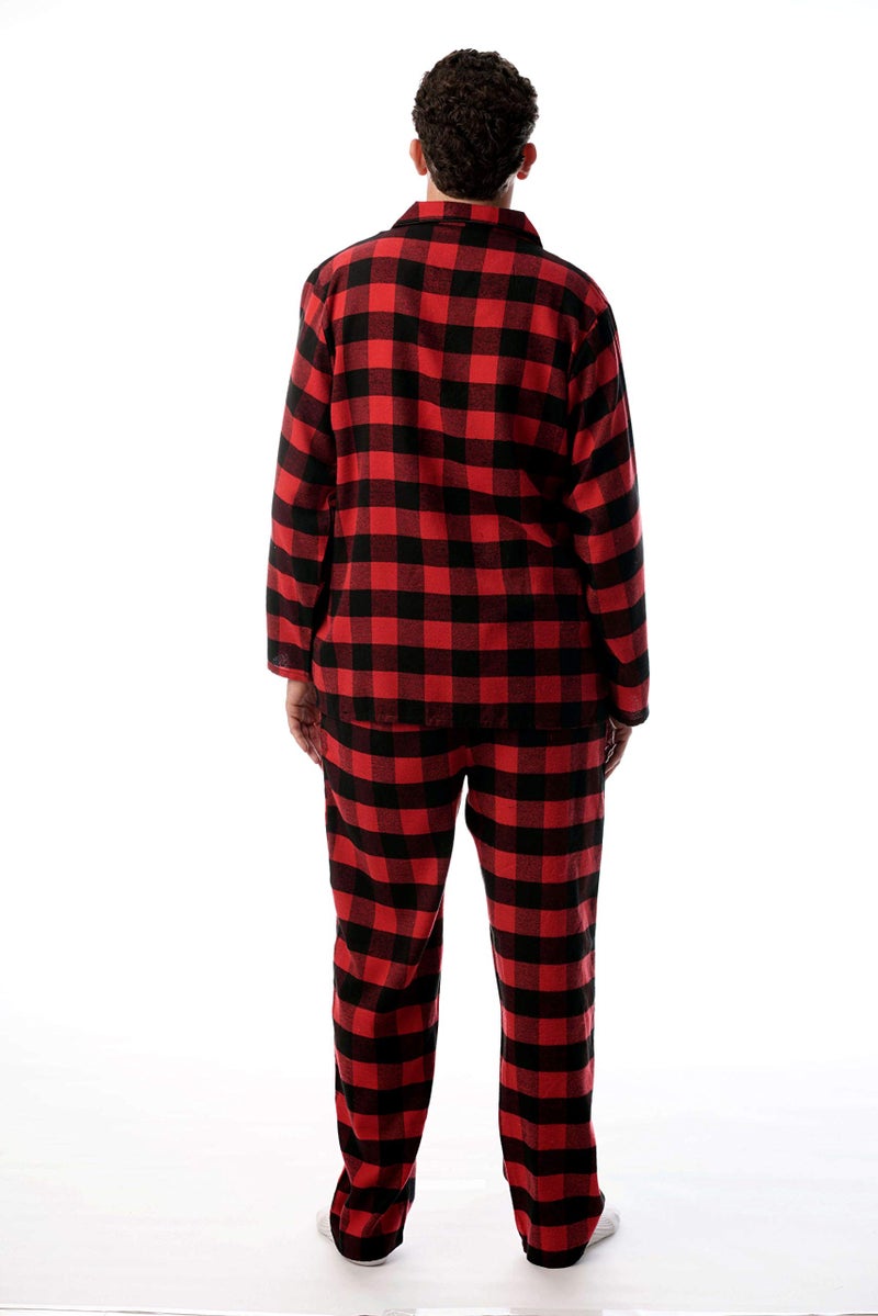 #followme Mens Flannel Pajama Coat Set 44917-1A-XXXL - Image 2
